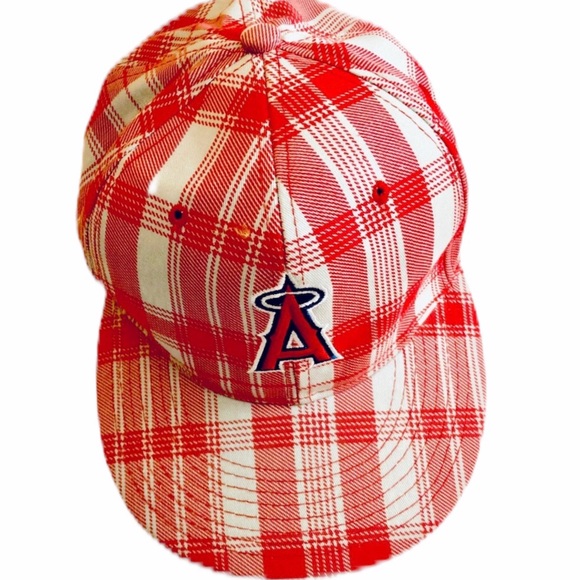 Sixth Man Accessories - LA Anaheim Angels Baseball Cap Plaid Adjustable